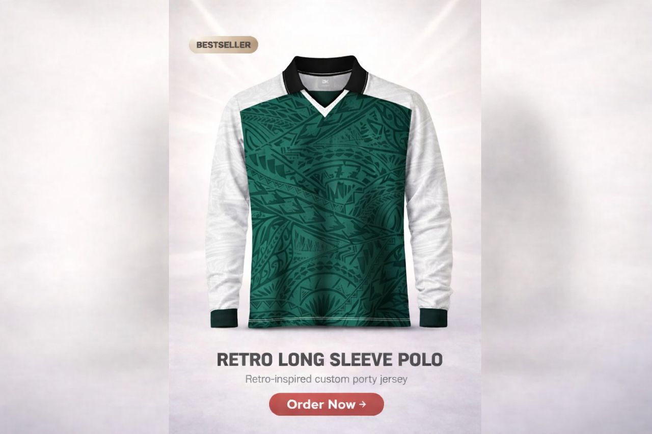 Long Sleeve Polo Retro